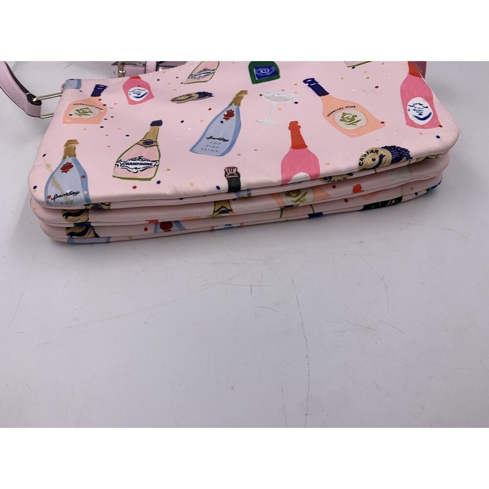 Kate Spade Triple Gusset Crossbody DOWN CHAMPAGNE NWT Blemished - Picture 8 of 13